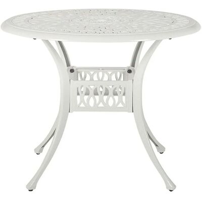 Tavolo da giardino in alluminio bianco rotondo ø 90 cm vintage - Tavolo da giardino Tavolo da giardino in alluminio bianco rotondo ø 90 cm vintage - Tavolo da giardino
