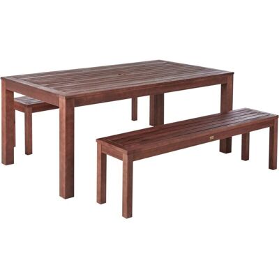 Set da Giardino Beliani in Eucalipto - Mobili Rustici per Esterni Set da Giardino Beliani in Eucalipto - Mobili Rustici per Esterni