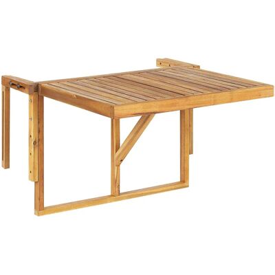 Beliani Leichtes Holz Klappbarer Balkon Tisch - Garten oder Balkon Beliani Leichtes Holz Klappbarer Balkon Tisch - Garten oder Balkon