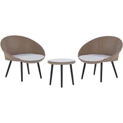 Set da bistrò esterno beige Beliani - Mobili moderni Set da bistrò esterno beige Beliani - Mobili moderni