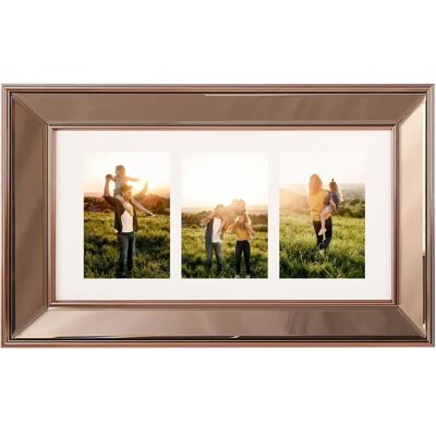 Beliani Kupfer Mehrfach-Fotorahmen 51x32cm Wanddekoration Beliani Kupfer Mehrfach-Fotorahmen 51x32cm Wanddekoration