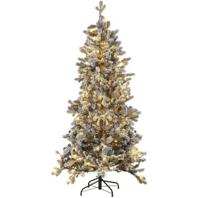 Sapin de Noël Synthétique Blanc Beliani - 180cm - Décoration Pré-Éclairée - Publicité Sapin de Noël Synthétique Blanc Beliani - 180cm - Décoration Pré-Éclairée - Publicité