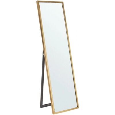 Beliani Stehspiegel Gold Glas Synthetisches Material 40 x 140 cm mit Ständer - Stehspiegel Beliani Stehspiegel Gold Glas Synthetisches Material 40 x 140 cm mit Ständer - Stehspiegel