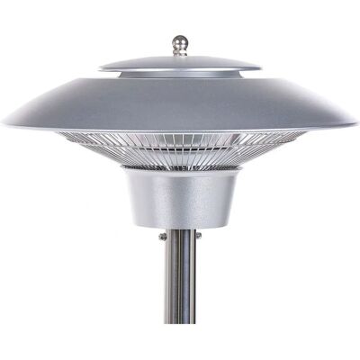 Calefactor infrarrojo independiente plateado Beliani - Exterior 1500 W Calefactor infrarrojo independiente plateado Beliani - Exterior 1500 W