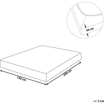 Beliani Vaaleanpunainen puuvillainen sängynpetaus - Fitted Sheet Beliani Vaaleanpunainen puuvillainen sängynpetaus - Fitted Sheet