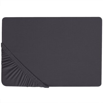 Beliani Puuvillainen Fitted Sheet - 140x200cm Musta Beliani Puuvillainen Fitted Sheet - 140x200cm Musta