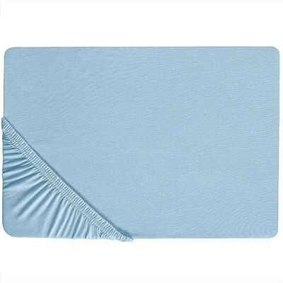 Beliani HOFUF vaaleansininen puuvillainen täkkisheet - Fitted sheet Beliani HOFUF vaaleansininen puuvillainen täkkisheet - Fitted sheet