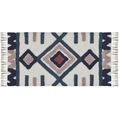 Alfombra de algodón multicolor Beliani - 80 x 150 cm - Estilo escandinavo Alfombra de algodón multicolor Beliani - 80 x 150 cm - Estilo escandinavo