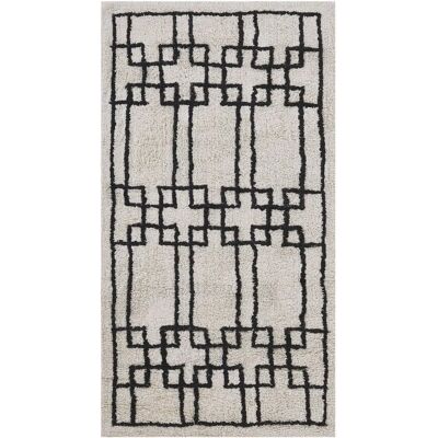 Beliani Alfombra de algodón 80 x 150 cm Beige - Alfombra Beliani Alfombra de algodón 80 x 150 cm Beige - Alfombra