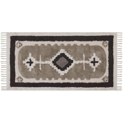 Alfombra de algodón beige Beliani 80x150cm - Alfombra Alfombra de algodón beige Beliani 80x150cm - Alfombra
