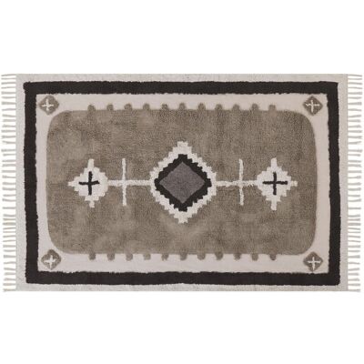 Beliani Alfombra de Algodón 140x200cm Beige - Alfombra Beliani Alfombra de Algodón 140x200cm Beige - Alfombra