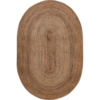 Alfombra oval de yute beige Beliani - Decoración de interior rústico Alfombra oval de yute beige Beliani - Decoración de interior rústico