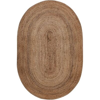 Beliani Beiges Jute Oval Teppich - Rustik Innenbereich Beliani Beiges Jute Oval Teppich - Rustik Innenbereich