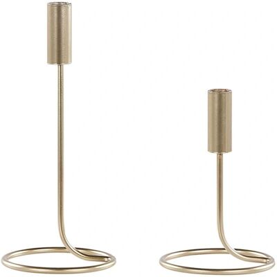 Beliani Setti 2 kynttilänjalalle - Kulta Rauta Modern Minimalistinen Beliani Setti 2 kynttilänjalalle - Kulta Rauta Modern Minimalistinen