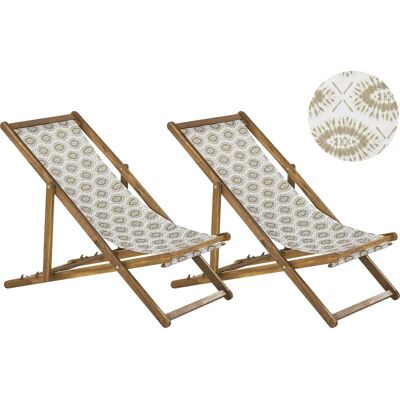 Beliani Transat en Bois Léger pour Jardin - Mobilier de Jardin - Publicité Beliani Transat en Bois Léger pour Jardin - Mobilier de Jardin - Publicité