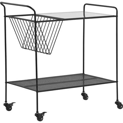 Beliani Küchentrolley Schwarz Metall 70 cm - Kitchen Trolley Beliani Küchentrolley Schwarz Metall 70 cm - Kitchen Trolley