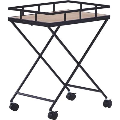 Beliani Küchenwagen Schwarz Metall 56 cm - Küchenwagen Beliani Küchenwagen Schwarz Metall 56 cm - Küchenwagen