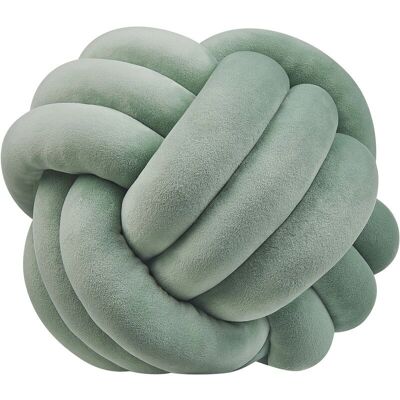 Beliani Green Velvet Knot Cushion - Cushion Beliani Green Velvet Knot Cushion - Cushion
