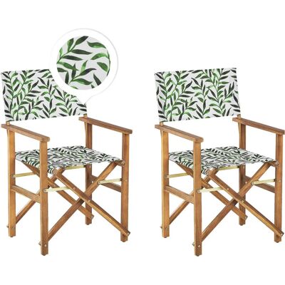 Set di 2 sedie da giardino Beliani CINE Legno Chiaro - Sedie da giardino Set di 2 sedie da giardino Beliani CINE Legno Chiaro - Sedie da giardino
