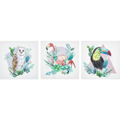 Beliani Kunstdrucke Set mit 3 - 30x30cm - Mehrfarbig Beliani Kunstdrucke Set mit 3 - 30x30cm - Mehrfarbig