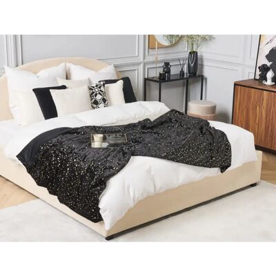 Beliani Pussilakana Musta Polyester 130 x 180 cm Peite Sänky Olohuone - Pussilakana Beliani Pussilakana Musta Polyester 130 x 180 cm Peite Sänky Olohuone - Pussilakana