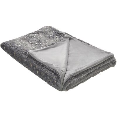 Beliani Harmaa Polyesterpeite 130 x 180 cm Tyynyliina Torkkupeitto Huonekalut Beliani Harmaa Polyesterpeite 130 x 180 cm Tyynyliina Torkkupeitto Huonekalut