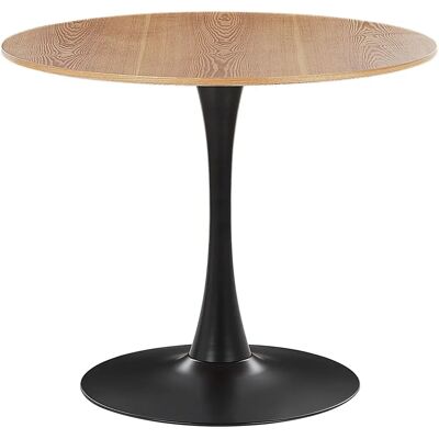 Table à Manger Ronde en Bois Clair Beliani - Table de Salle à Manger - Publicité Table à Manger Ronde en Bois Clair Beliani - Table de Salle à Manger - Publicité