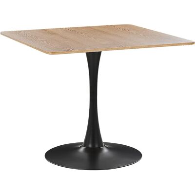 Table à Manger Carrée en Bois Clair - Mobilier de Cuisine Beliani - Publicité Table à Manger Carrée en Bois Clair - Mobilier de Cuisine Beliani - Publicité