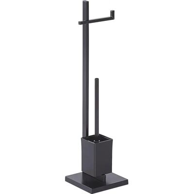 Support de papier toilette et brosse en acier noir ULAPES - Accessoires de salle de bain - Publicité Support de papier toilette et brosse en acier noir ULAPES - Accessoires de salle de bain - Publicité