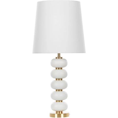 Beliani Weiße Gold Metall Tischlampe - Tischlampe Beliani Weiße Gold Metall Tischlampe - Tischlampe