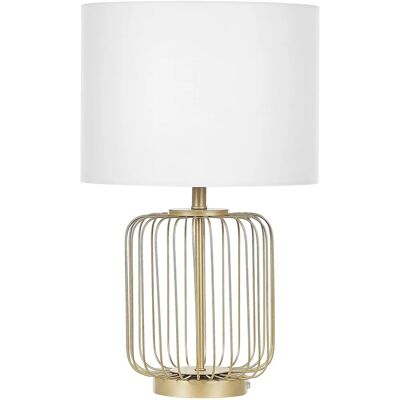 Lámpara de mesa dorada Beliani - Iluminación elegante para dormitorio y sala Lámpara de mesa dorada Beliani - Iluminación elegante para dormitorio y sala