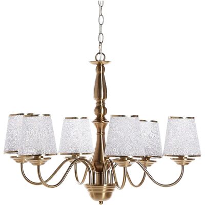 Beliani BRASS - Lámpara colgante de 6 luces - Chandelier Beliani BRASS - Lámpara colgante de 6 luces - Chandelier