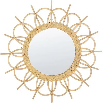 Beliani - TELAKIA - Natürlicher Rattan-Wandspiegel - 60cm Beliani - TELAKIA - Natürlicher Rattan-Wandspiegel - 60cm