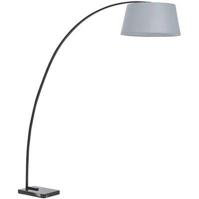 Lampada da terra in metallo grigio Beliani - Design moderno - 188 cm Lampada da terra in metallo grigio Beliani - Design moderno - 188 cm