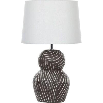 Lampe de Table Beliani Base en Céramique Noire - Lampe de Chevet Lampe de Table Beliani Base en Céramique Noire - Lampe de Chevet