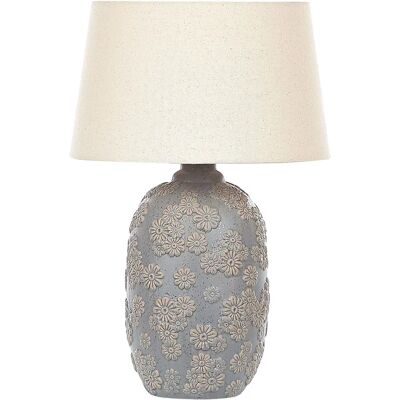 Lámpara de mesa de cerámica gris y beige FERREY - Lámpara de mesa Lámpara de mesa de cerámica gris y beige FERREY - Lámpara de mesa
