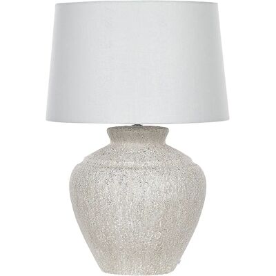 Beliani CAINE Lampe de Table en Céramique Crème - Lumière de Table Beliani CAINE Lampe de Table en Céramique Crème - Lumière de Table