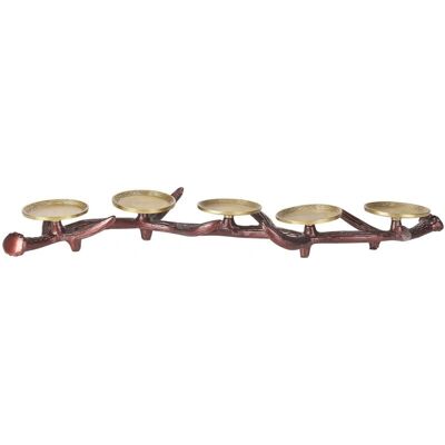 Beliani Candleholder - Rustic Metal 5 Candle Spots Beliani Candleholder - Rustic Metal 5 Candle Spots