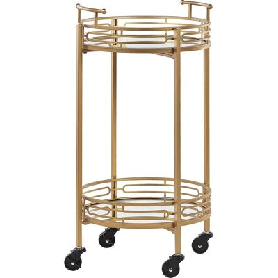 Beliani Küchenwagen - Spiegelplatte, Gold, 42x75cm Beliani Küchenwagen - Spiegelplatte, Gold, 42x75cm