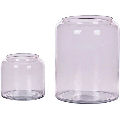 Vase en Verre Fait Main Rose Pastel Beliani - Vase - Publicité Vase en Verre Fait Main Rose Pastel Beliani - Vase - Publicité