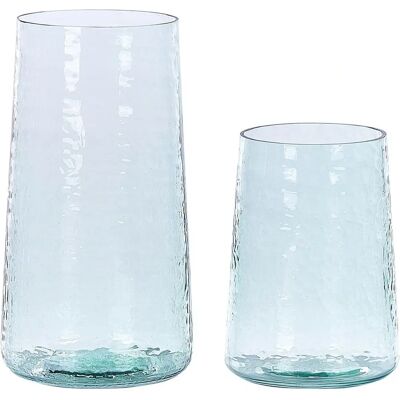 Beliani Ensemble de 2 Vases en Verre Transparent - Accessoire Décoratif - Publicité Beliani Ensemble de 2 Vases en Verre Transparent - Accessoire Décoratif - Publicité
