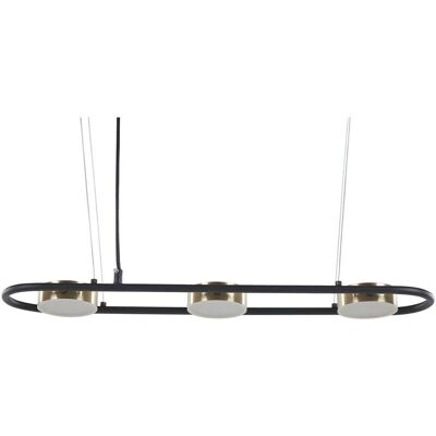Lampada a sospensione Beliani Nero Ottone Acciaio Luci LED Incorporate Forma geometrica Moderno Cucina Soggiorno Lampada a sospensione Beliani Nero Ottone Acciaio Luci LED Incorporate Forma geometrica Moderno Cucina Soggiorno
