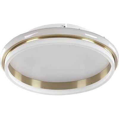 Lámpara de Techo LED de Metal Dorado Beliani - 42cm Luz Moderna Empotrada Lámpara de Techo LED de Metal Dorado Beliani - 42cm Luz Moderna Empotrada