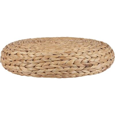 Coussin de sol en jacinthe d'eau Beliani - Jacinthe d'eau, 40x40x10cm, Beige - Coussin de sol - Publicité Coussin de sol en jacinthe d'eau Beliani - Jacinthe d'eau, 40x40x10cm, Beige - Coussin de sol - Publicité