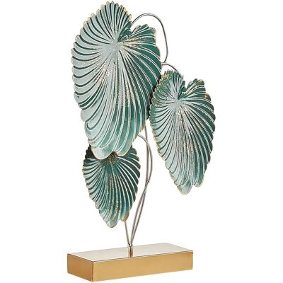 Figurine décorative en fer Beliani Teal et Or - 44cm - Publicité Figurine décorative en fer Beliani Teal et Or - 44cm - Publicité