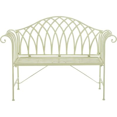 Panca da Giardino Beliani Verde Chiaro Pistacchio Metallo 130 cm 2 Posti Vintage Panca da Giardino Beliani Verde Chiaro Pistacchio Metallo 130 cm 2 Posti Vintage