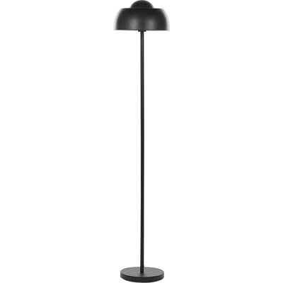 Beliani Stehlampe Schwarz Metall Rundfuß Kuppelschirm Glam Ambient Licht - Stehlampe Beliani Stehlampe Schwarz Metall Rundfuß Kuppelschirm Glam Ambient Licht - Stehlampe