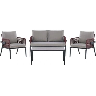 Beliani Ensemble de Canapés Extérieur Gris - Mobilier de Jardin Moderne - Publicité Beliani Ensemble de Canapés Extérieur Gris - Mobilier de Jardin Moderne - Publicité