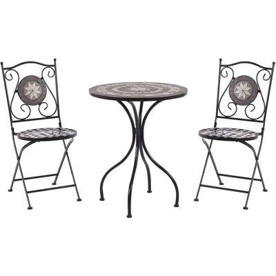 Ensemble de bistro en métal noir Beliani CARIATI - Mobilier d'extérieur - Publicité Ensemble de bistro en métal noir Beliani CARIATI - Mobilier d'extérieur - Publicité