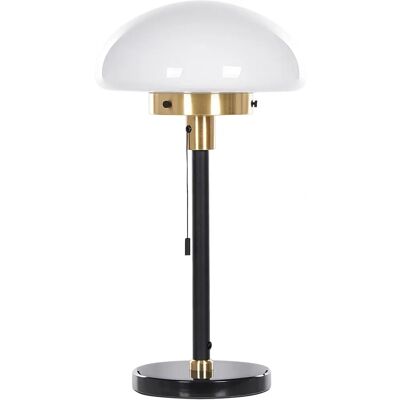 Beliani Lámpara de Mesa Negra Dorada Vidrio 55cm - Lámpara de Mesa Beliani Lámpara de Mesa Negra Dorada Vidrio 55cm - Lámpara de Mesa